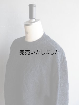 画像10: ASEEDONCLOUD(アシードンクラウド) Sankayo cable knit P/O ネイビー
