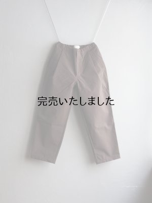 画像4: Still By Hand(スティルバイハンド) ナイロン1タックイージーテーパードパンツ ブラウン