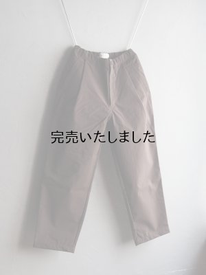 画像5: Still By Hand(スティルバイハンド) ナイロン1タックイージーテーパードパンツ ブラウン