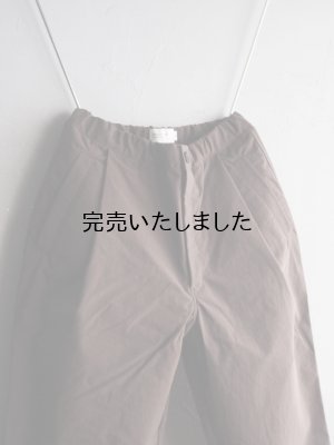 画像6: Still By Hand(スティルバイハンド) ナイロン1タックイージーテーパードパンツ ブラウン