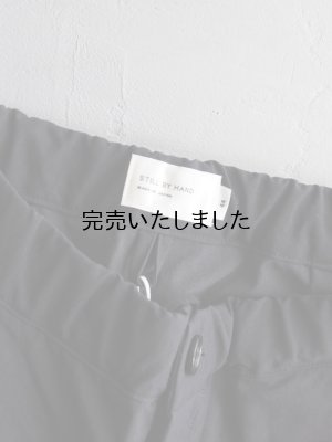 画像17: Still By Hand(スティルバイハンド) ナイロン1タックイージーテーパードパンツ ブラック