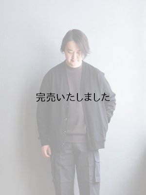 画像1: LAMOND(ラモンド) HEAVY JERSEY CARDIGAN ブラック
