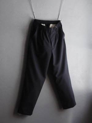 画像8: Still By Hand(スティルバイハンド) スーパー120'sサマーウールイージースラックス ブラックネイビー