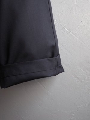 画像14: Still By Hand(スティルバイハンド) スーパー120'sサマーウールイージースラックス ブラックネイビー