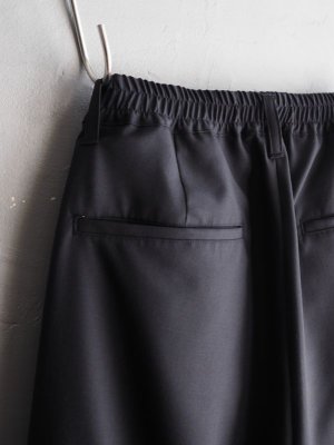 画像18: Still By Hand(スティルバイハンド) スーパー120'sサマーウールイージースラックス ブラックネイビー