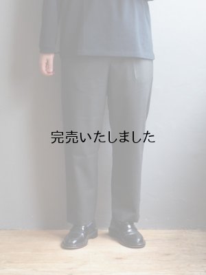 画像4: Still By Hand(スティルバイハンド) スーパー120'sサマーウールイージースラックス チャコール