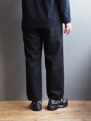 画像3: Still By Hand(スティルバイハンド) スーパー120'sサマーウールイージースラックス ブラックネイビー