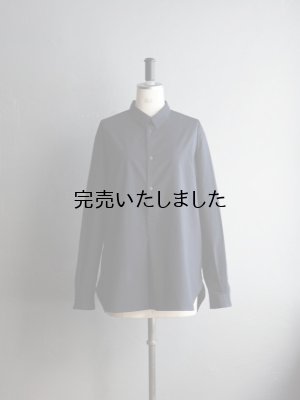 画像7: Still By Hand(スティルバイハンド) コットンリップストッププルオーバーシャツ ブラックネイビー