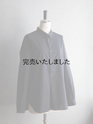 画像10: Still By Hand(スティルバイハンド) コットンリップストッププルオーバーシャツ ブラックネイビー