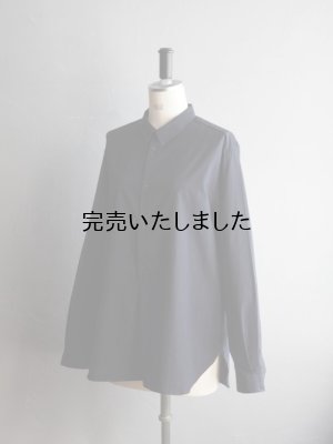 画像17: Still By Hand(スティルバイハンド) コットンリップストッププルオーバーシャツ ブラックネイビー