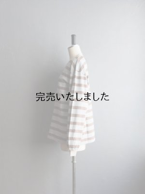 画像5: ENDS and MEANS(エンズアンドミーンズ) Horizontal Stripe L/S Tee サックスブラウンストライプ