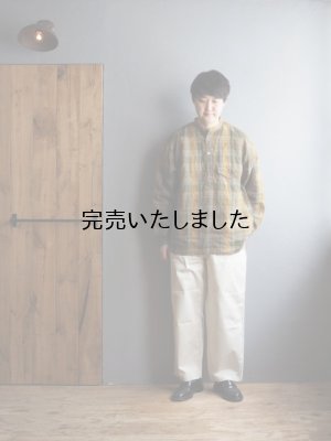 画像21: ENDS and MEANS(エンズアンドミーンズ) Band Coller Shirts イエローチェック