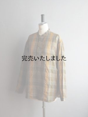 画像13: ENDS and MEANS(エンズアンドミーンズ) Band Coller Shirts イエローチェック