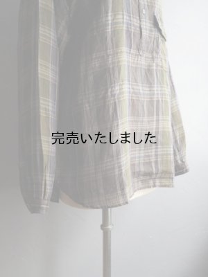 画像14: ENDS and MEANS(エンズアンドミーンズ) Band Caller Shirts グリーンチェック