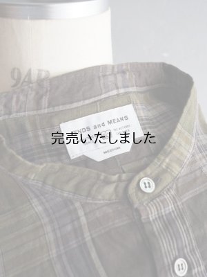 画像23: ENDS and MEANS(エンズアンドミーンズ) Band Caller Shirts グリーンチェック