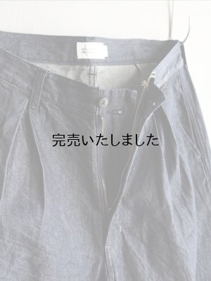 画像12: Still By Hand(スティルバイハンド) インボックスプリーツ10オンスデニムパンツ ネイビー