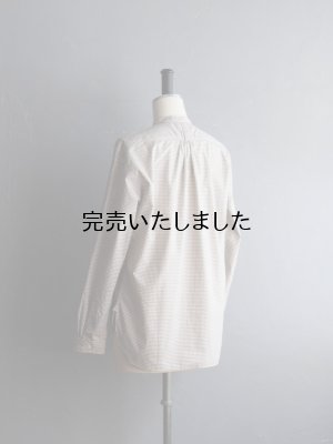 画像4: ASEEDONCLOUD(アシードンクラウド) Handwerker-ハンドベイカー- HW collarless shirt キャメルチェック