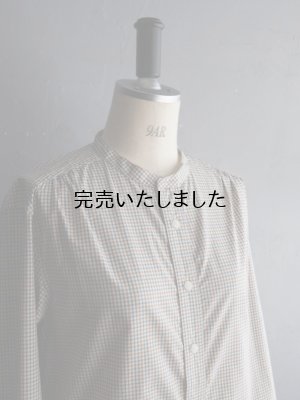 画像7: ASEEDONCLOUD(アシードンクラウド) Handwerker-ハンドベイカー- HW collarless shirt キャメルチェック