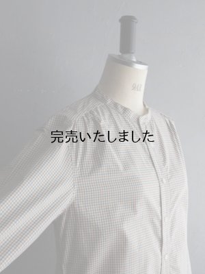 画像10: ASEEDONCLOUD(アシードンクラウド) Handwerker-ハンドベイカー- HW collarless shirt キャメルチェック