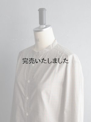 画像12: ASEEDONCLOUD(アシードンクラウド) Handwerker-ハンドベイカー- HW collarless shirt キャメルチェック