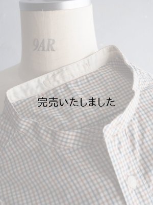 画像22: ASEEDONCLOUD(アシードンクラウド) Handwerker-ハンドベイカー- HW collarless shirt キャメルチェック