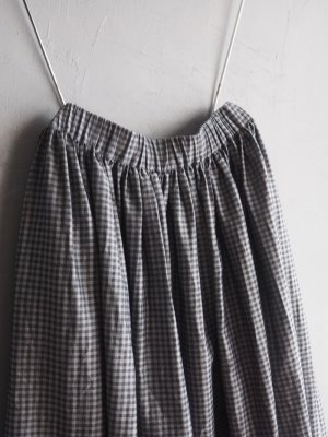 画像3: DUI JUJUDHAU(デュイ ズーズーダウ)GATHER SKIRT GRAY CHECK(COTTON)