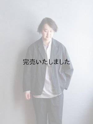 画像4: Still By Hand(スティルバイハンド) 強撚コットン 製品染めジャケット ブラックネイビー