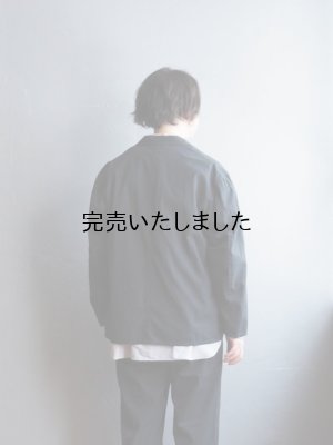 画像6: Still By Hand(スティルバイハンド) 強撚コットン 製品染めジャケット ブラックネイビー