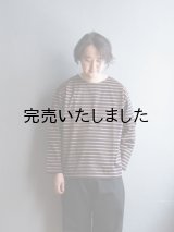 LA MOND(ラモンド) BASQUE SHIRT-ネイビー×ベージュ