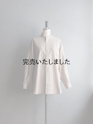 画像4: HONNETE(オネット) OVERSIZED TUCK SLEEVE SHIRTS HIGHCOUNT CRUSHED COTTON-グレージュ
