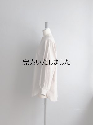 画像5: HONNETE(オネット) OVERSIZED TUCK SLEEVE SHIRTS HIGHCOUNT CRUSHED COTTON-グレージュ