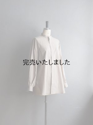 画像8: HONNETE(オネット) OVERSIZED TUCK SLEEVE SHIRTS HIGHCOUNT CRUSHED COTTON-グレージュ