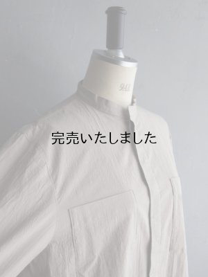 画像12: HONNETE(オネット) OVERSIZED TUCK SLEEVE SHIRTS HIGHCOUNT CRUSHED COTTON-グレージュ