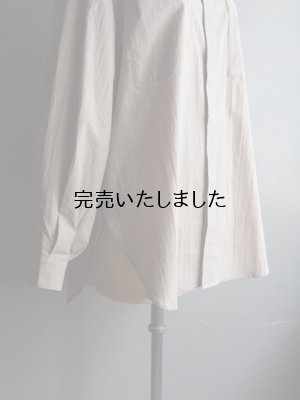 画像13: HONNETE(オネット) OVERSIZED TUCK SLEEVE SHIRTS HIGHCOUNT CRUSHED COTTON-グレージュ