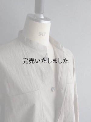 画像14: HONNETE(オネット) OVERSIZED TUCK SLEEVE SHIRTS HIGHCOUNT CRUSHED COTTON-グレージュ