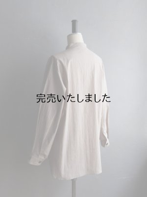 画像17: HONNETE(オネット) OVERSIZED TUCK SLEEVE SHIRTS HIGHCOUNT CRUSHED COTTON-グレージュ
