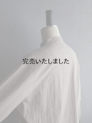 画像19: HONNETE(オネット) OVERSIZED TUCK SLEEVE SHIRTS HIGHCOUNT CRUSHED COTTON-グレージュ