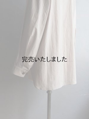 画像20: HONNETE(オネット) OVERSIZED TUCK SLEEVE SHIRTS HIGHCOUNT CRUSHED COTTON-グレージュ