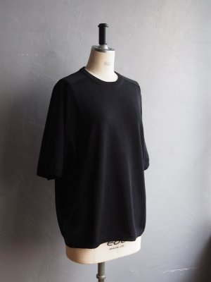 画像6: Still By Hand(スティルバイハンド) サドルスリーブニットTシャツ ブラック