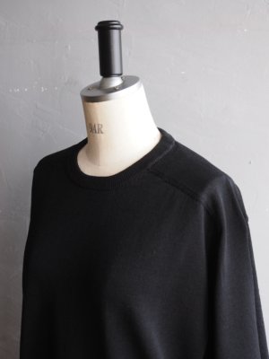 画像10: Still By Hand(スティルバイハンド) サドルスリーブニットTシャツ ブラック