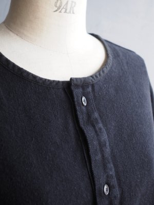 画像8: alvana(アルヴァナ) NATURAL TWILL NO COLLAR SHIRTS インクブラック