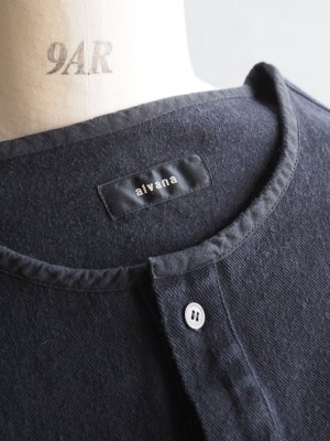 画像18: alvana(アルヴァナ) NATURAL TWILL NO COLLAR SHIRTS インクブラック