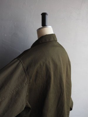 画像23: Still By Hand(スティルバイハンド) ポリエステル製品染めWポケットシャツジャケット ダークオリーブ