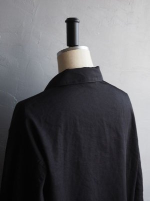 画像22: Still By Hand(スティルバイハンド) ポリエステル製品染めWポケットシャツジャケット ブラックネイビー