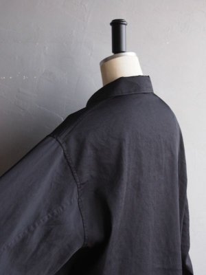 画像23: Still By Hand(スティルバイハンド) ポリエステル製品染めWポケットシャツジャケット ブラックネイビー