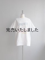 ATELIER AMELOT-アトリエアメロ LIBERTE EGALITE Tシャツ ホワイト