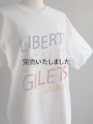 画像6: ATELIER AMELOT-アトリエアメロ LIBERTE EGALITE Tシャツ ホワイト