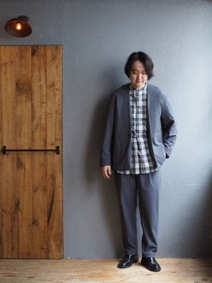 画像21: LA MOND(ラモンド) PREMIUM STRETCH CARDIGAN JACKET-ブルーグレー