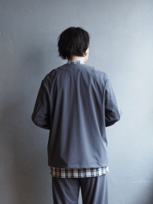 画像3: LA MOND(ラモンド) PREMIUM STRETCH CARDIGAN JACKET-ブルーグレー