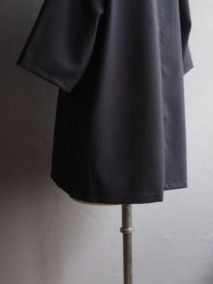 画像19: Still By Hand(スティルバイハンド) ウールモヘア混オープンカラーシャツ チャコール